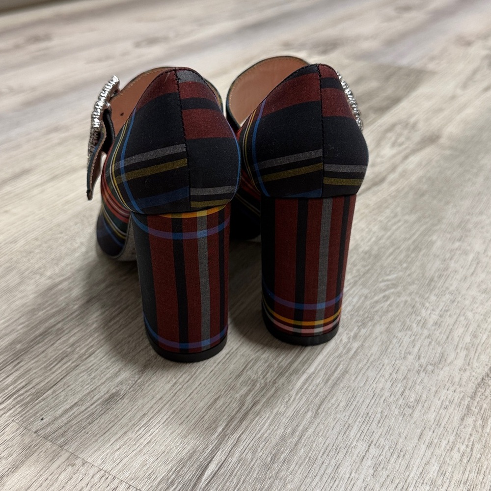 J Crew Plaid Mary Jane Heels - Picture 2 of 5